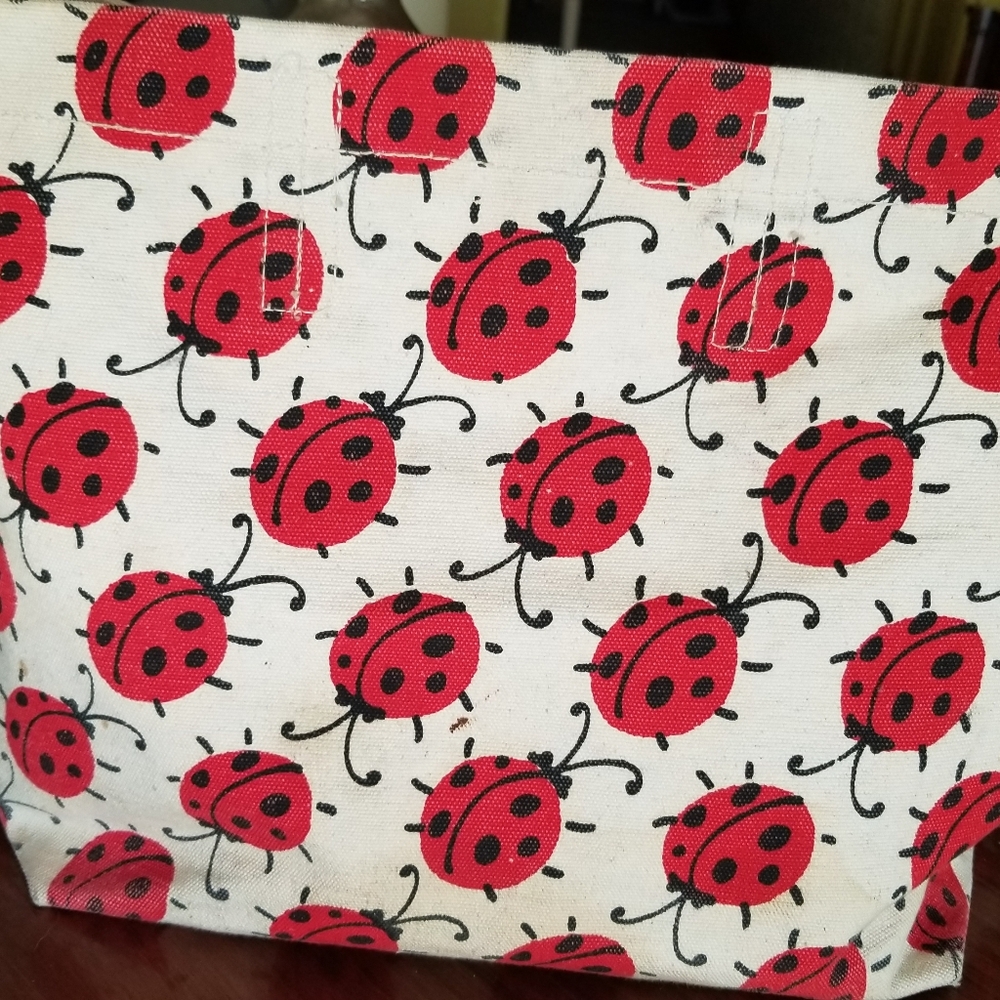 Vintage Now Designs #San Francisco Ladybug Print Tote Bag